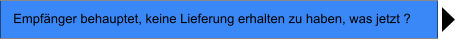 Empfnger behauptet, keine Lieferung erhalten zu haben, was jetzt ?